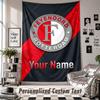 Wall Hanging Tapestry With Custom Name & Text, Feyenoord Decorative Tapestry For Bedroom