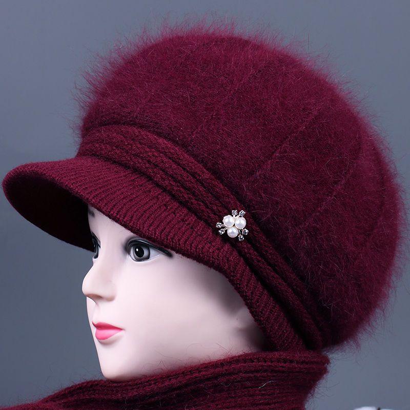 Шапки женские зимние из смешанного меха кролика теплые новые толстые плюшевые шапки Skullies женские модные вязаные шапки женские шапки шапки One Size