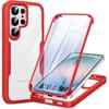 360 Case - BOOLING - for Samsung Galaxy S26 Ultra - Front Soft TPU and Back Hard PC - Red