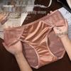 Women's Lightweight Breathable Lace Panties: Mid-Waist Satin Mesh Thongs with Seamless Comfort and Pure Cotton Crotch