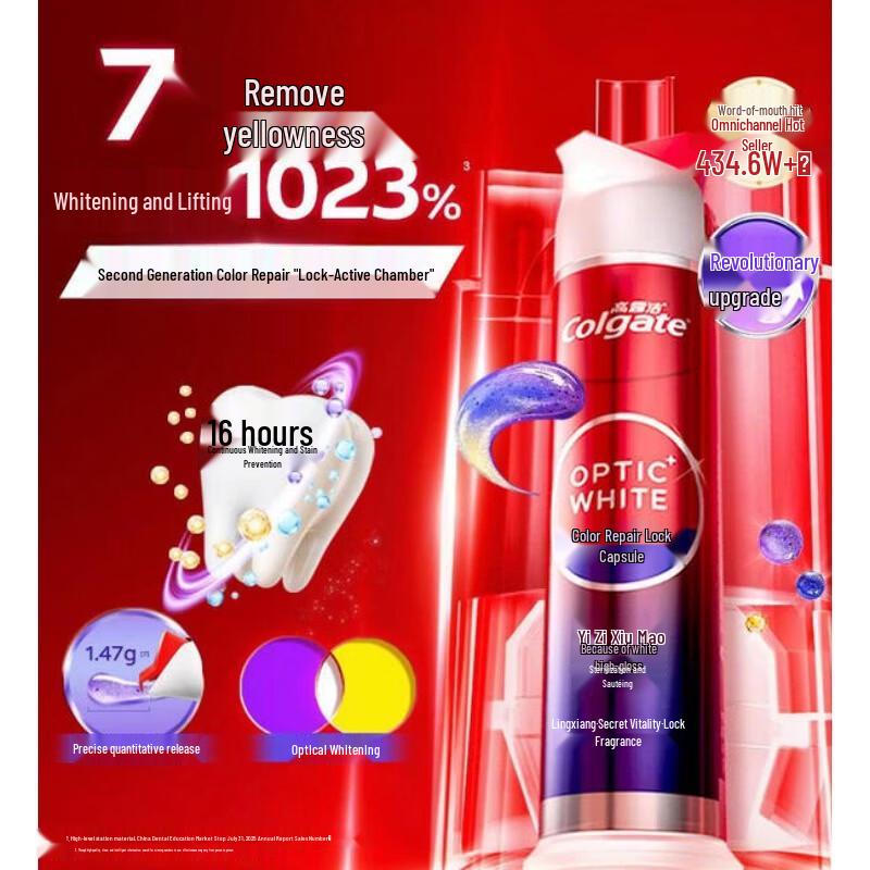 Colgate Optic White Color Correcting Whitening Toothpaste (2-Pack)