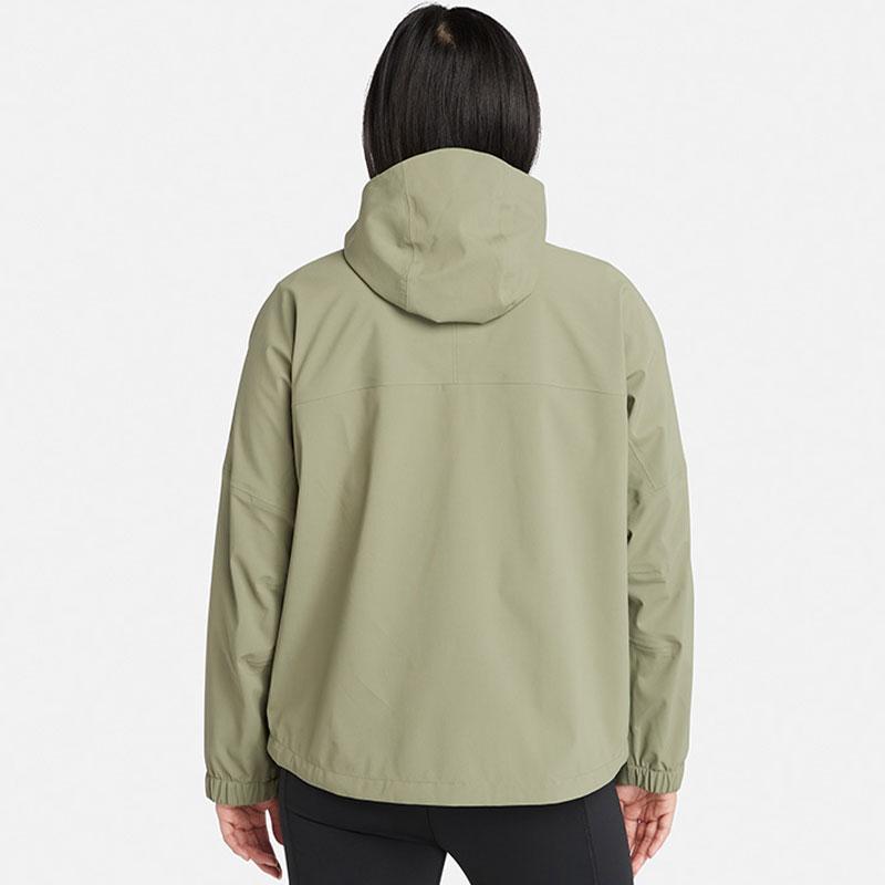 Timberland Solid Color Casual Waterproof Hooded Jacket Women Jackets Cassel-Green A5XRU-590