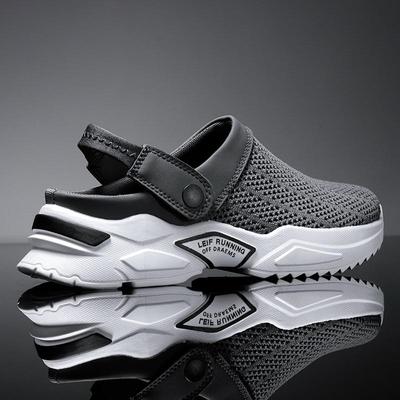 Men Women Summer Sandal Mesh Mules Breathable Padded Beach Flip Flops Shoes Solid Flat Bath Slippers Outside Mens Slippers