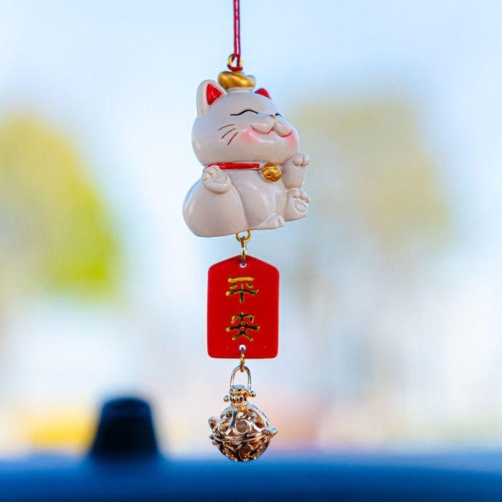 Japanese Lucky Cat Car Pendant Cute Car Interior Accessories Gifts Fortune Cat Home
