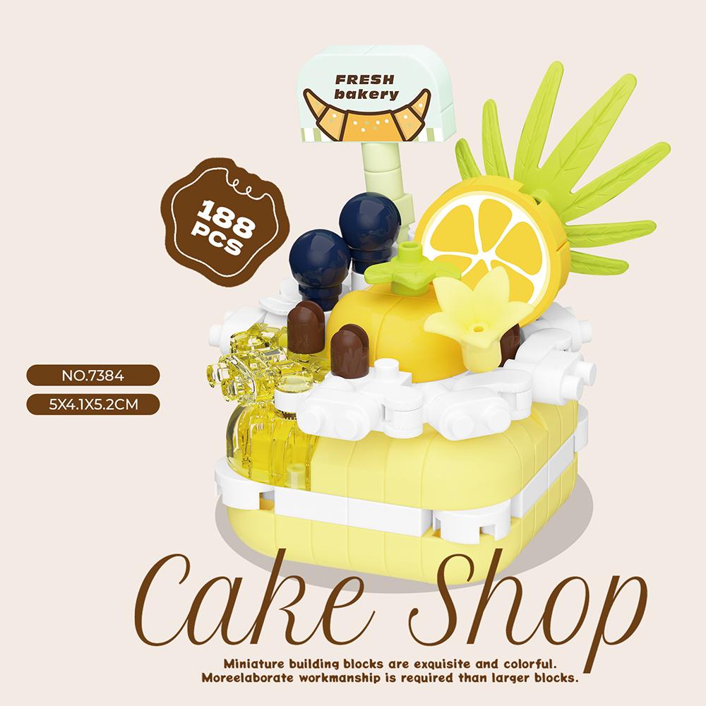 Regali di Compleanno Decorazioni Mini Torta Fai da Te Giocattoli Mattoncini per Bambini Mini Mattoncini Set Cibo Dessert Giocattoli Educativi