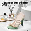 Shower Soap Holder with Suction Cup Drain Tray High Stability Creative High Heel Shaped Storage Plate Soap Dish