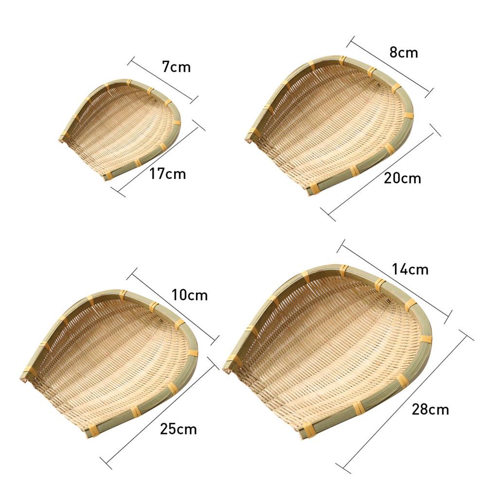 Bamboo Weaving Basket Open Bamboo Sieve Hand-woven Drying Bamboo Basket Fruit and Vegetable Storage Farmhouse Kitchen Basket