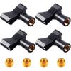 Yeshone 4 Pieces Mic Clips for Stands with 4 Adjustable Adapters Microphone Holder Wireless Mic Holder Clamp with 5/8 Inch Male To 3/8 Inch Female