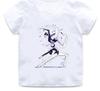 Children's Gymnastics Dancer Printed Summer Fashion Cute Casual Short Sleeve Children's Top