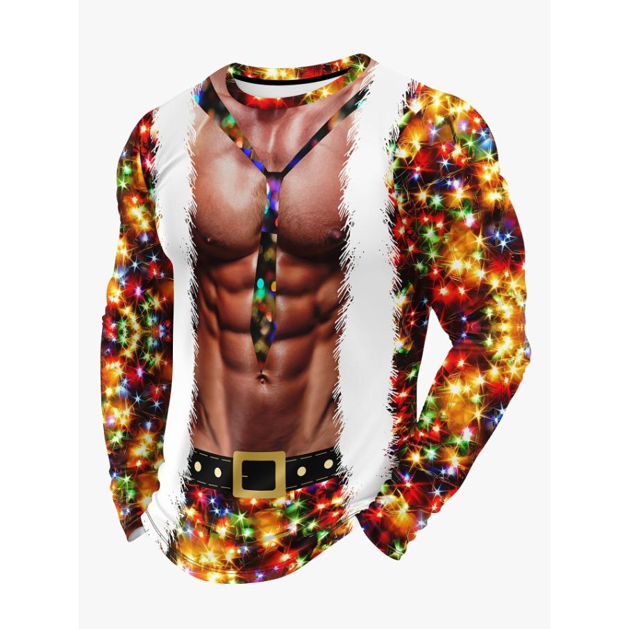 women o neck long sleeve 3d print t shirt
