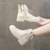Fashion Elegant With Medium Heels Woman Short Shoes High Platform Winter 2024 Ankle Boots for Women Quality Autumn Y2k Spring Pu Booties