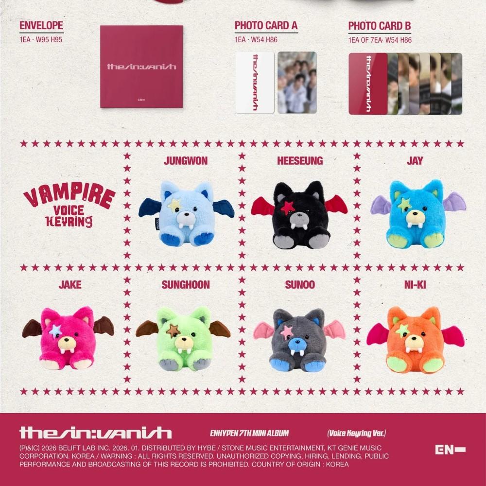 ENHYPEN [THE SIN : VANISH] 7th Mini Album VOICE KEYRING