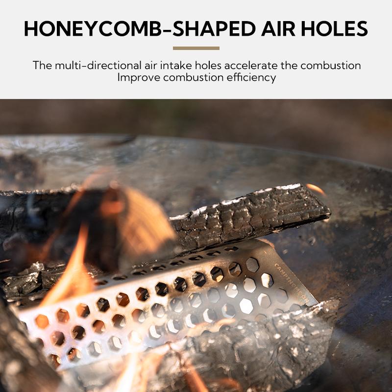 CAMPINGMOON New Arrival A4-CS/A4-CM Air Hole BBQ Accessorriess Camping Gear Reusable Metal Firewood Stainless Steel