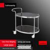 Yingbai Stainless Steel Oval Double-Layer Serving Cart