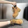 Thick-soled Inner Height-increasing Tooling Short Boots 2025 New Autumn Popular Rhubarb Boots British Style Martin Boots Women's