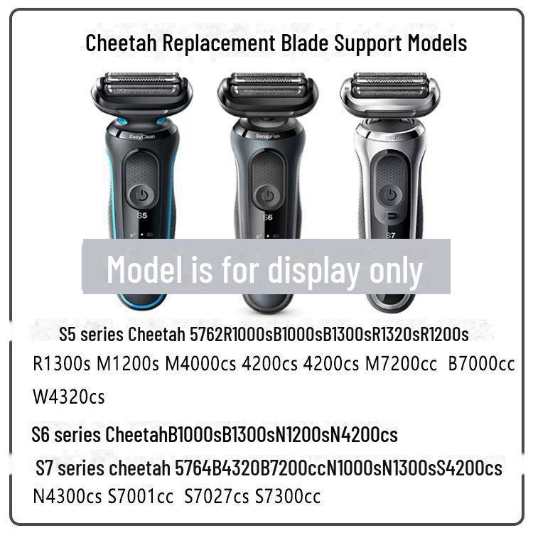 Compatibil cu Ansamblul de plasă pentru capul lamei Braun Cheetah Shaver 5 & 6 Series 53b/73S.