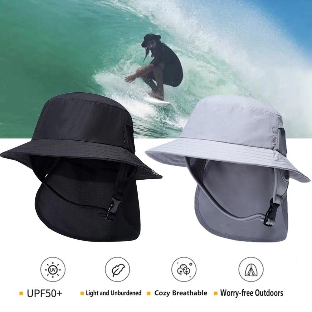 Breathable Surfing Backet Hat Wide-brimmed Fisherman Cap Summer Beach Ladies Sun Hat  Water Sport