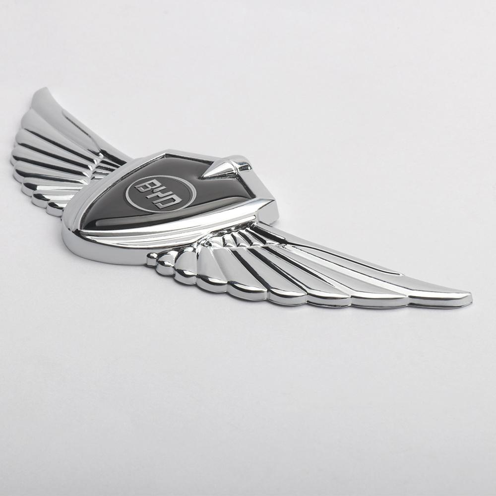 1/2Pcs Car Styling Badge Decal Metal Wings Body Decoration Sticker For BYD Sealion Seal U Dmi Atto Dolphin Surf EV Tang Qin Song