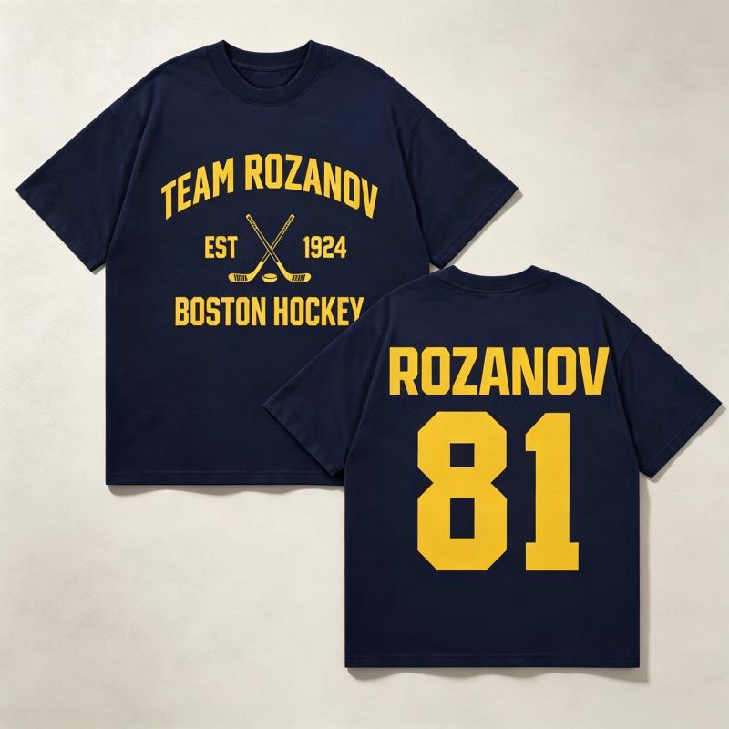 Beheizte Rivalität Unisex Baumwolle Boston Raiders Trikot Shirt ilya rozanov 81 Grafik Unisex WoUnisex Kurzarm Günstiges T-Shirt