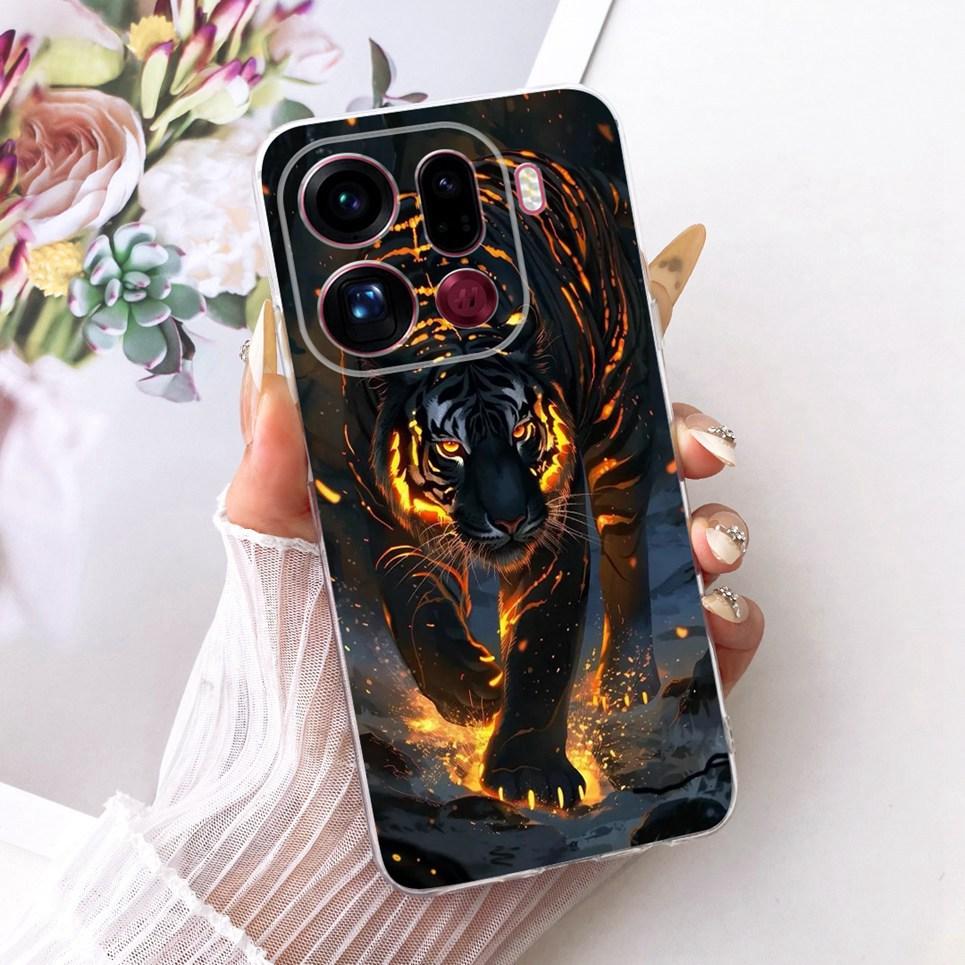 For Oppo Find X9 X9Pro Phone Case On Oppo Find X9 Pro Casing Cool Dragon Lion Tiger Cartoon Back Cover Clear Soft Silicone Coque