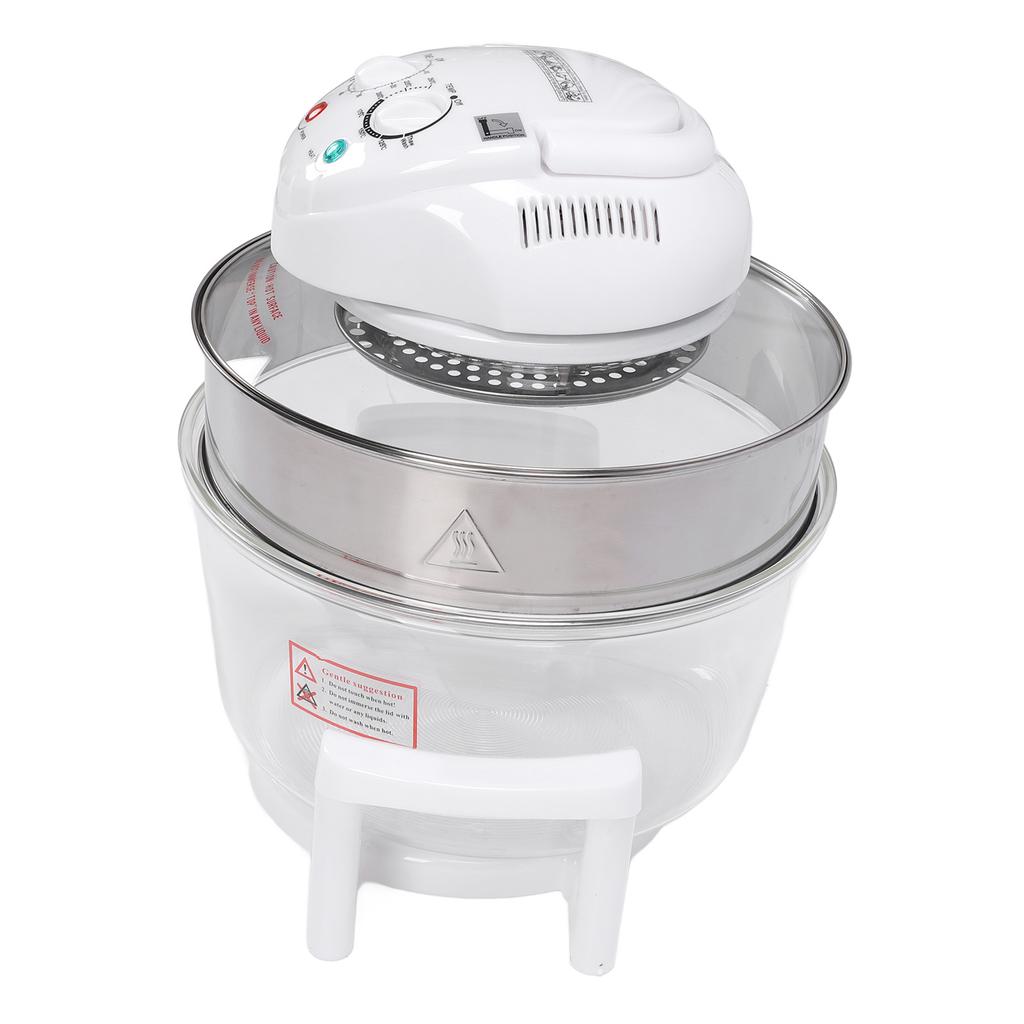 Glass Fryer 360 Degree Visible 17L Large Capacity Knob Adjustment Timed Multifunction Food Fryer