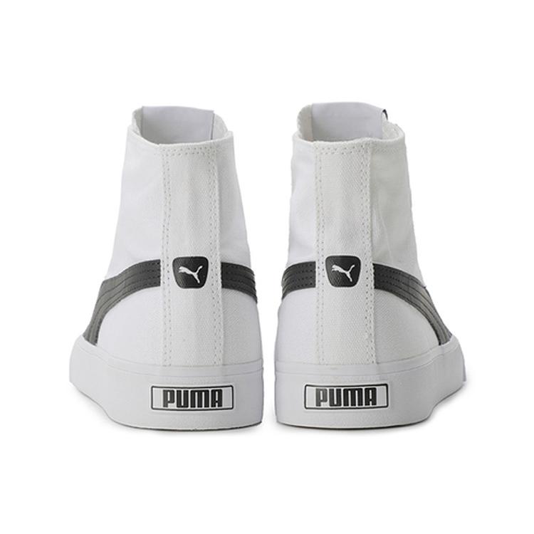 New PUMA Bari Mid 'White Black' 373891-01