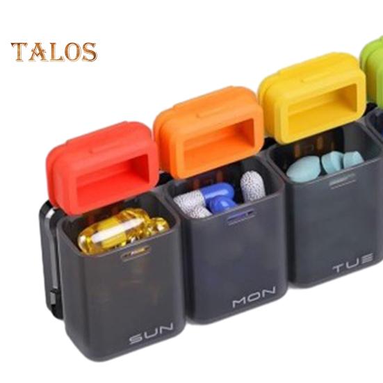 Weekly Pill Organizer with Magnet 7-Day 1 Time Daily Reminder Medicine Dispenser Portable Pill Container Holder Large Capacity Medicine Box