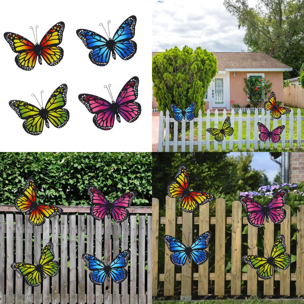 Butterfly Wall Decor Iron Art Gift For Home Garden Interior Outdoor Celebrations