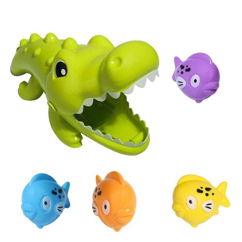 

Fun And Engaging Alligator Eating Fish Bath Toy Great For Children Hand Eye Coordination Perfect For Water Play Activity 1