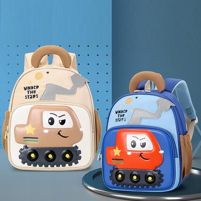 Mochila Escolar Infantil Desenho Escavadora Meninos e Meninas Mochila Escolar de Jardim de Infância Mochila Leve para Estudantes