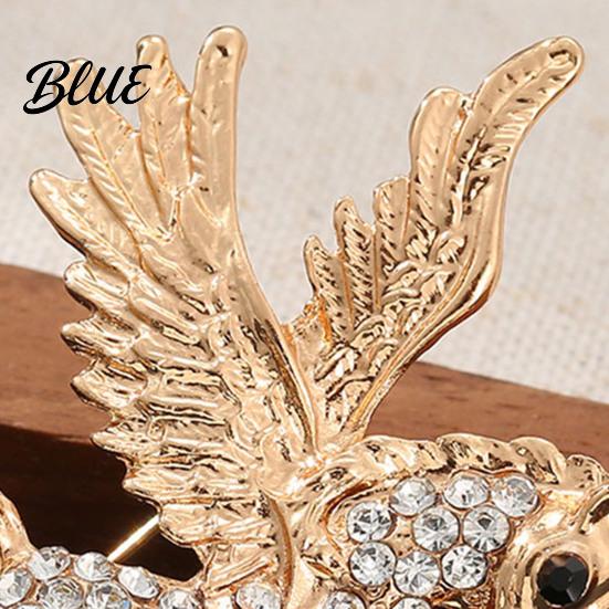 Wear-resistant Winged Horse Pin Flying Brooch Rhinestone Lapel Sparkling Retro