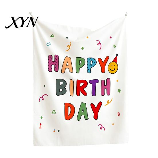 Nature Style Backdrop Baby Birthday Backdrop, Greenery Forest Banner for Boy Girl, Linen-like Polyester Fabric 100 Day Celebration Party Decorations,