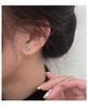 Sterling Silver S925 Unique Letter Stud Earrings for Women - Niche Fashion, Temperament, and Personality Design.