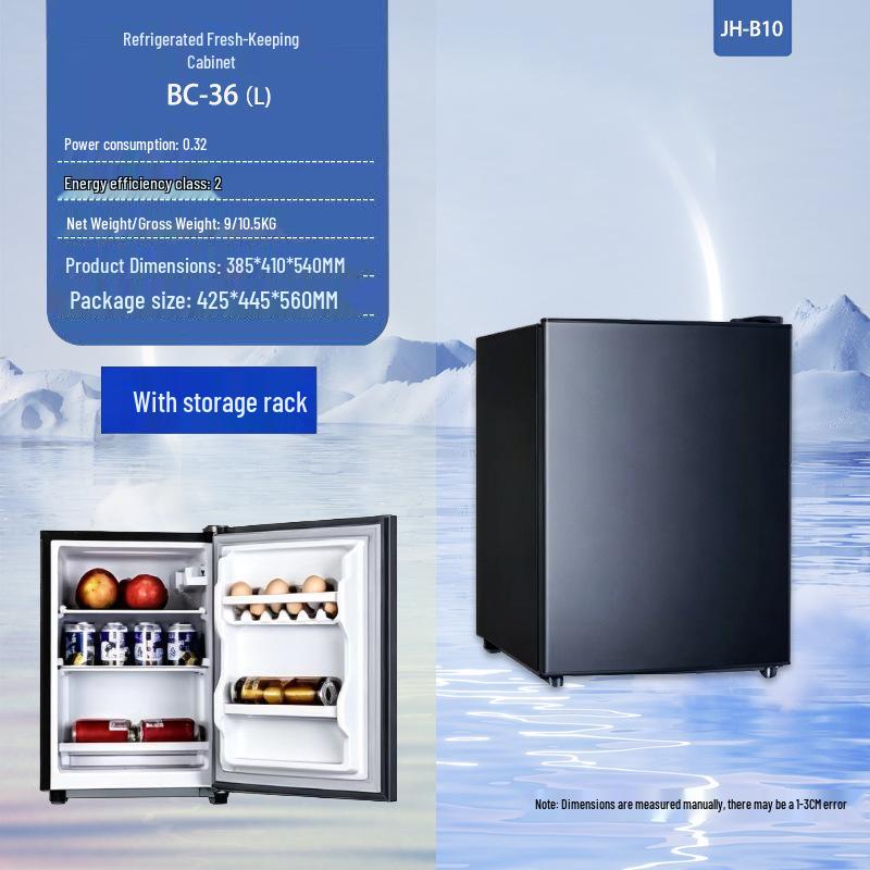 Ice Bar Single Door Display Fridge - Transparent Glass, Small Freezer Fresh-Keeping Cabinet