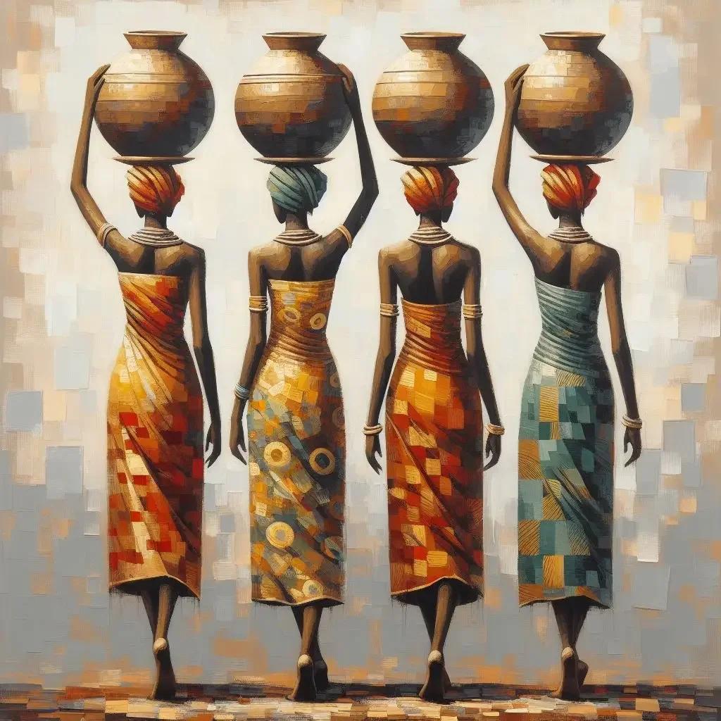 Arte Murale su Tela Cultura Africana Etnica Stampe Poster Donna Nera per Soggiorno Decorazione Casa Pittura su Tela Ragazza Africana Astratta