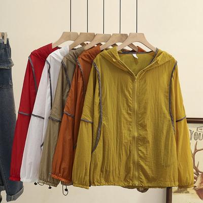 Summer New Ultra-thin Breathable Quick Drying Sunscreen Clothes Lightweight and Loose Temperament Loose Hooded Casual Women