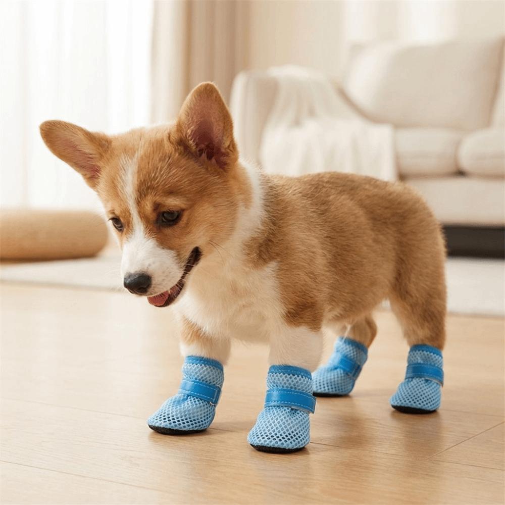 Soft Sole Dog Mesh Shoes Non-Slip Dog Shoe Cover Fashion Dog Net Shoes Paw Protection