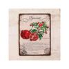 Vintage Floral Metal Sign 20x30cm Wall Decor