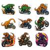 9Pcs 9 Styles Plastic Heat Transfer Film Logo Stickers Set for DIY T-Shirt Dinosaur 167~230x211~230mm 1pc/style