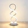 1pc Modern Spiral LED Bedside Table Lamp, 3‑Color Dimmable Ambient Night Light, Desktop Decor Ornament, Holiday Gift Choice