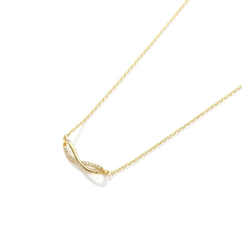 S925 Sterling Silver Necklace for Women Niche Design Simple Elegant Ring Clavicle Chain