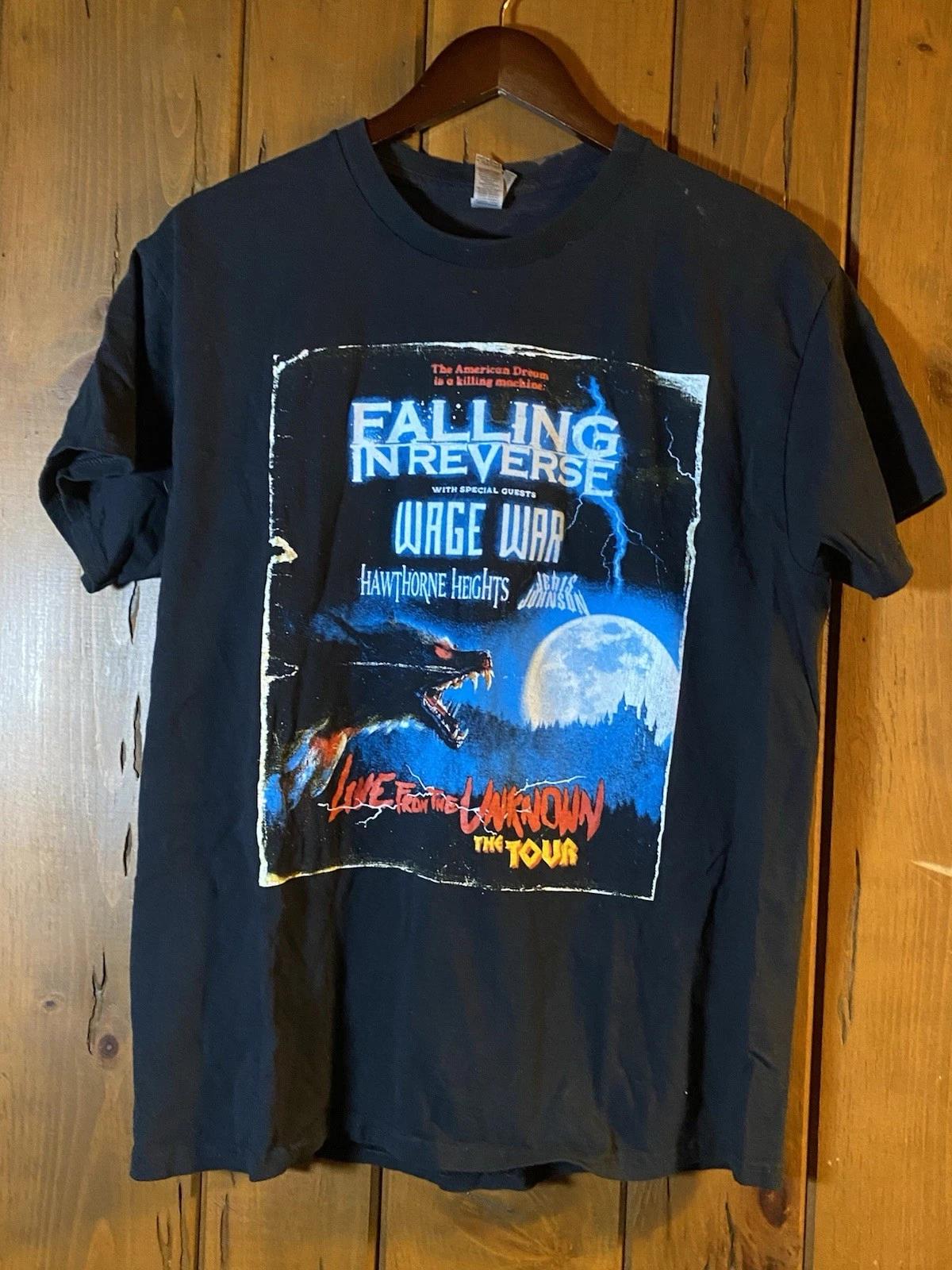 Футболка Falling In Reverse Live From The Unknown Тур 2022 L Hawthorne Heights S