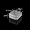 5pcs Mini Clear Plastic Storage Box Jewelry Storage Case Transparent Storage Organizer Multifunctional Portable Storage