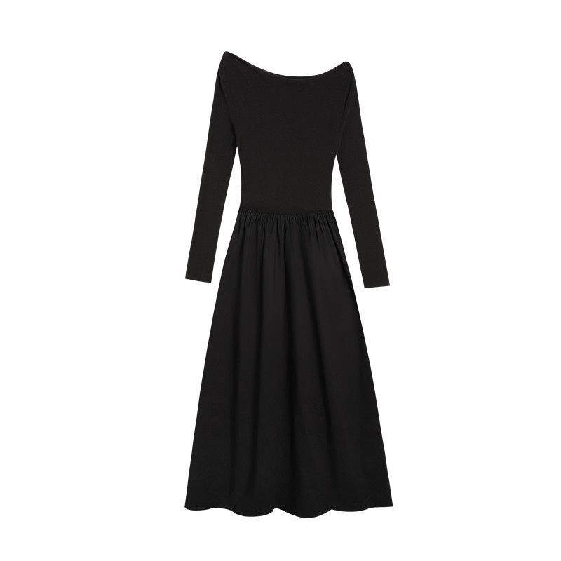 Herbst neues Anhänger One-Shoulder weißes Kleid Taille Temperament schön High-End Französisches Kleid