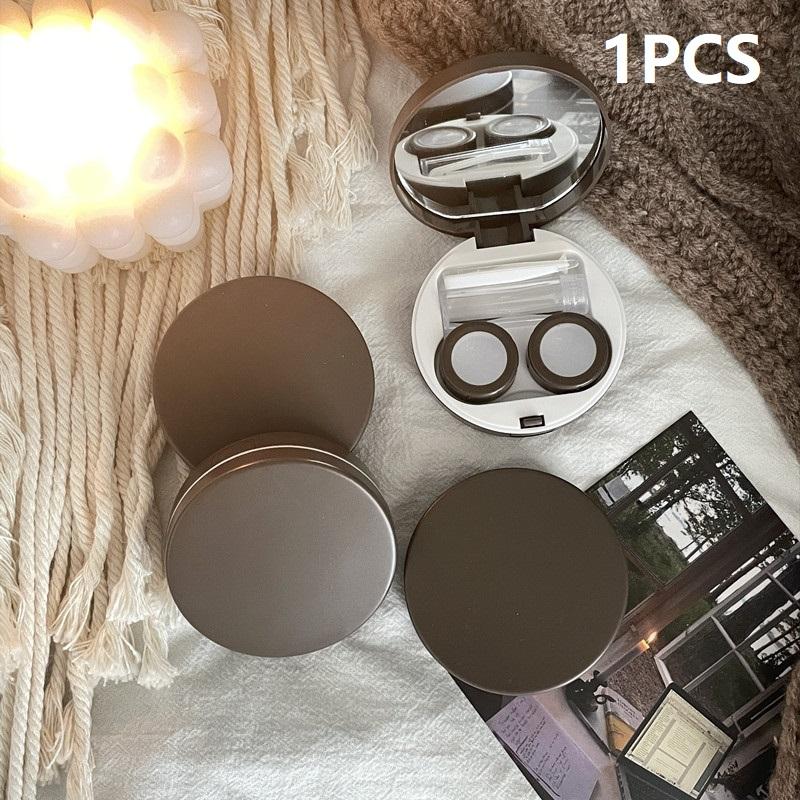 

Контейнер для контактных линз Однотонный Портативный Футляр для контактных линз с зеркалом Пинцет Присоска Набор Дорожный набор Держатель кофейный