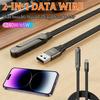 240/65W Fast Charging Foldable Bracket Data Cable 2-in-1 Data Wire Foldable Phone Tablet Stand Type-C To Type-C /USB-A To Type-C