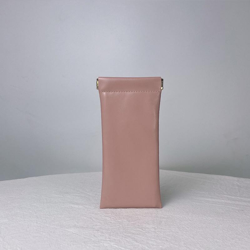 Automatycznie zamykane etui z PU na okulary przeciwsłoneczne i okulary korekcyjne - Etui z klipsem sprężynowym odporne na nacisk