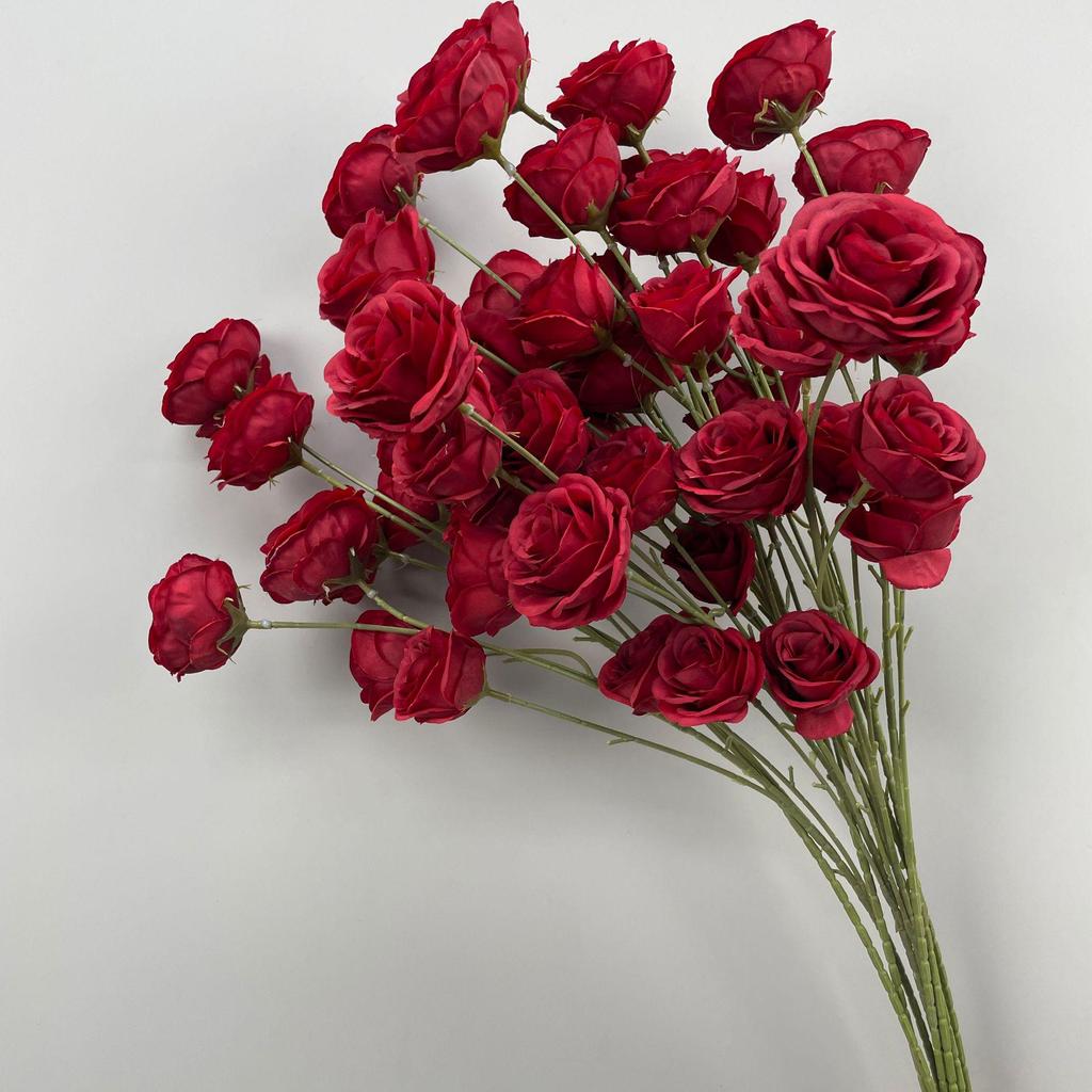 Shunran Dark Red Wine Artificial Wedding Flowers for Chinese Engagement Décor & Aisle Hanging Displays