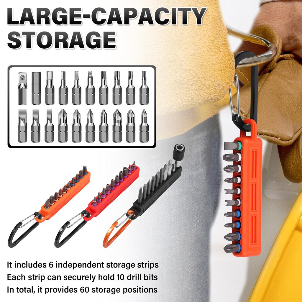 1/4" Sechskant-Schraubendreher-Bit-Halter Tragbar 10 Löcher Aufbewahrungskoffer Organizer Schraubendreherkopf Bohrer Bits Ständer Koffer Werkzeuge