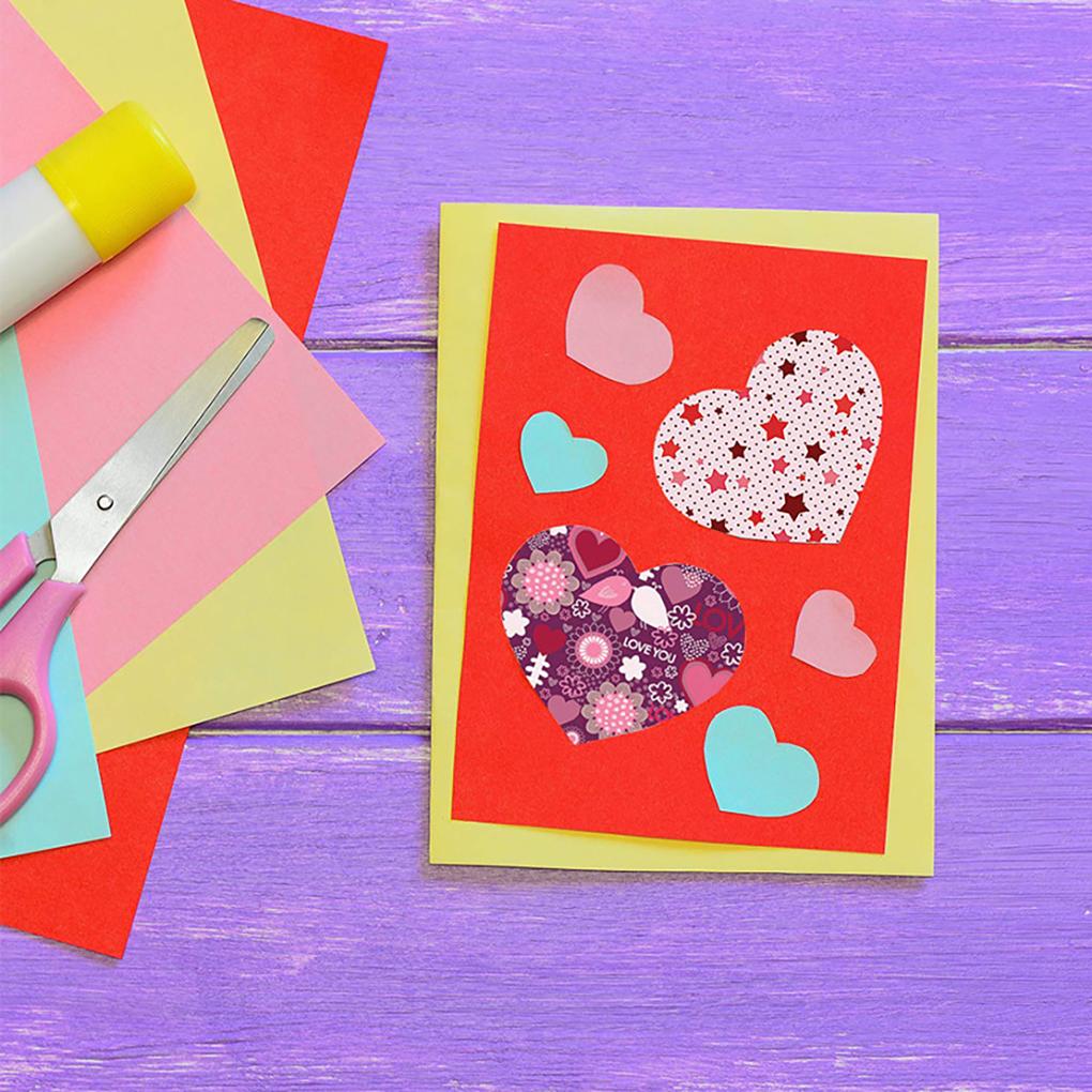 500pcs Stickers Heart-Shaped Pasters Handicrafts Decoration Sealing Stickers for Party Card Bag
